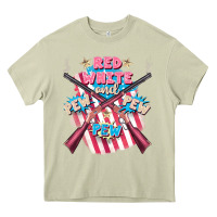 Mossy Red white and pew pew pew Heavy Core Tee - FaDigitalArtStudio