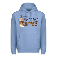 Colony Blue but first coffee Premium Hoodie - BarkalooDesign