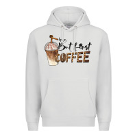 Dove Grey but first coffee Premium Hoodie - BarkalooDesign