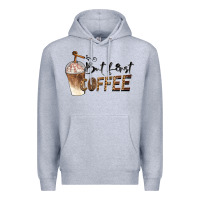 Heather Grey but first coffee Premium Hoodie - BarkalooDesign