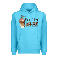 Ocean Blue but first coffee Premium Hoodie - BarkalooDesign