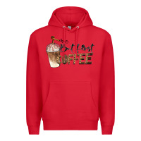 Red but first coffee Premium Hoodie - BarkalooDesign