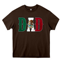 Chocolate Brown Mexican Flag Dad Heavy Core Tee - Jasminsmagicworld