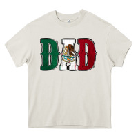 Cream Mexican Flag Dad Heavy Core Tee - Jasminsmagicworld