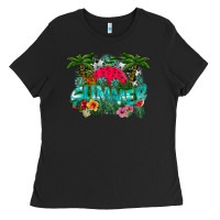 Black Summer Ladies Tee - CowhideDigitalArt