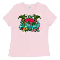 Bubblegum Pink Summer Ladies Tee - CowhideDigitalArt