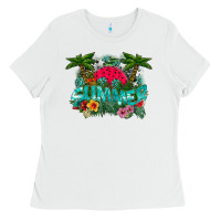 White Summer Ladies Tee - CowhideDigitalArt
