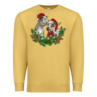 Antique Gold christmas baby goats Premium Sweatshirt - RanaPortraitStore