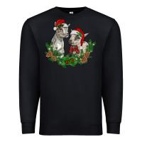 Black christmas baby goats Premium Sweatshirt - RanaPortraitStore