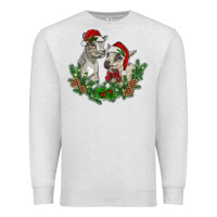 Oatmeal Heather christmas baby goats Premium Sweatshirt - RanaPortraitStore