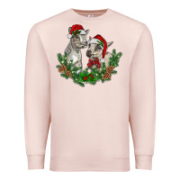 Pale Pink christmas baby goats Premium Sweatshirt - RanaPortraitStore