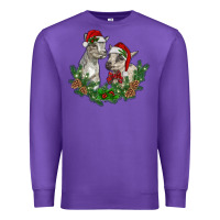 Purple christmas baby goats Premium Sweatshirt - RanaPortraitStore