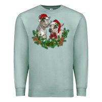 Seafoam christmas baby goats Premium Sweatshirt - RanaPortraitStore