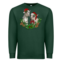 Sports Green christmas baby goats Premium Sweatshirt - RanaPortraitStore