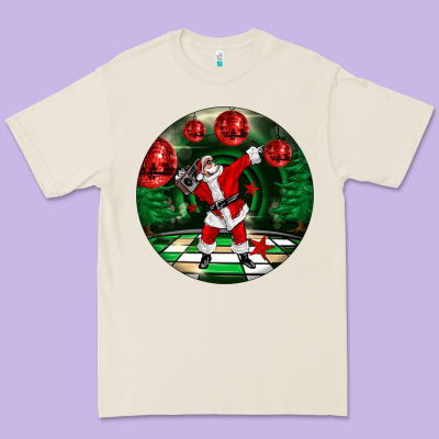 Dancing Santa Premium Tee Designed By Fadigitalartstudio