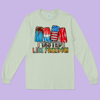 Tasted Like Freedom Long Sleeve Tee Designed By Racoondesign