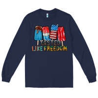 Navy tasted like freedom Long Sleeve Tee - RacoonDesign