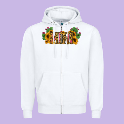 Cactus Leopard Sunflower Mama And Mini Set Zipper Hoodie Designed By Jasminsmagicworld