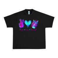 Black Peace Love Mermaid Urban Heavy Tee - Jasminsmagicworld