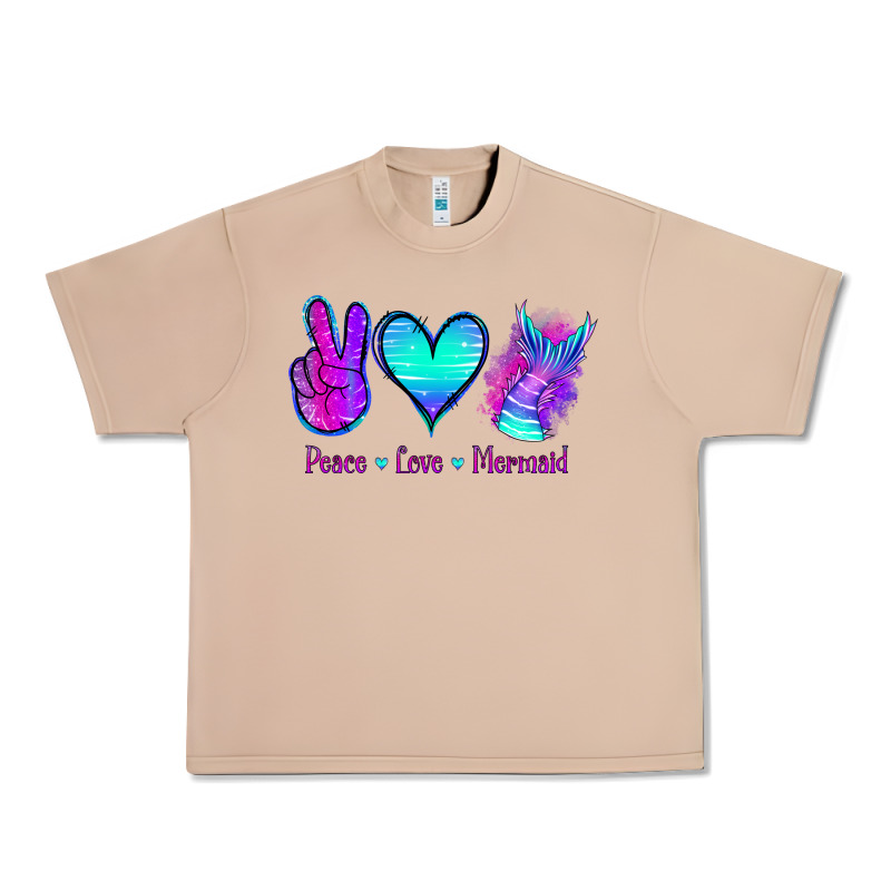 Peace Love Mermaid Urban Heavy Tee by Jasminsmagicworld | Teevron
