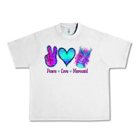 Lunar Rock Peace Love Mermaid Urban Heavy Tee - Jasminsmagicworld