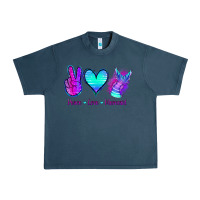 Midnight Navy Peace Love Mermaid Urban Heavy Tee - Jasminsmagicworld