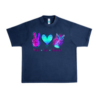 Navy Peace Love Mermaid Urban Heavy Tee - Jasminsmagicworld