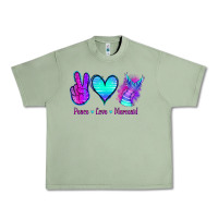 Oil Green Peace Love Mermaid Urban Heavy Tee - Jasminsmagicworld