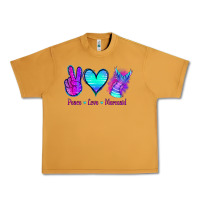 Peanut Butter Peace Love Mermaid Urban Heavy Tee - Jasminsmagicworld