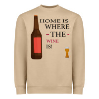 Mushroom HOME IS WHERE THE WINE IS Heavyweight Sweatshirt - Bettercallsaul