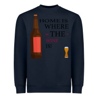 Navy HOME IS WHERE THE WINE IS Heavyweight Sweatshirt - Bettercallsaul
