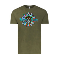 Vintage Olive happy easter sunflower Vintage Tee - CowhideDigitalArt