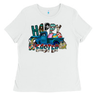 Happy Easter  Truck Ladies Tee | Teevron