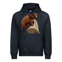 Navy California Grizzly Bear Urban Hoodie - RanaPortraitStore