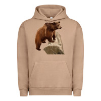 Pigment Burro California Grizzly Bear Urban Hoodie - RanaPortraitStore