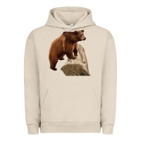 Pigment French Oak California Grizzly Bear Urban Hoodie - RanaPortraitStore