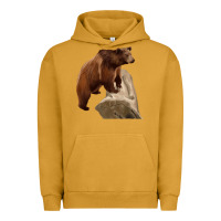 Pigment Peanut Butter California Grizzly Bear Urban Hoodie - RanaPortraitStore