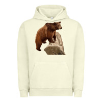 Pigment Pistachio California Grizzly Bear Urban Hoodie - RanaPortraitStore