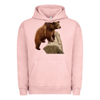 Pigment Salmon California Grizzly Bear Urban Hoodie - RanaPortraitStore