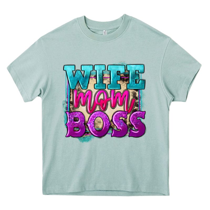 Wife Mom Boss Mother's Day Heavy Core Tee by FaDigitalArtStudio | Teevron