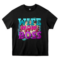 Black Wife mom boss Mother's Day Heavy Core Tee - FaDigitalArtStudio