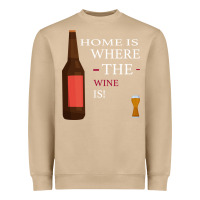 Mushroom HOME IS WHERE THE WINE IS Heavyweight Sweatshirt - Bettercallsaul