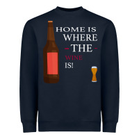 Navy HOME IS WHERE THE WINE IS Heavyweight Sweatshirt - Bettercallsaul