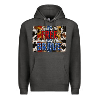 Charcoal Heather Land of the Free Home of the Brave Brushstroke Premium Hoodie - Jasminsmagicworld