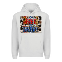 Dove Grey Land of the Free Home of the Brave Brushstroke Premium Hoodie - Jasminsmagicworld