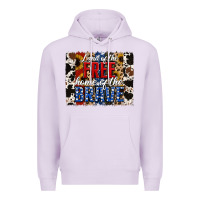 Lilac Land of the Free Home of the Brave Brushstroke Premium Hoodie - Jasminsmagicworld
