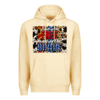 Pina Colada Land of the Free Home of the Brave Brushstroke Premium Hoodie - Jasminsmagicworld