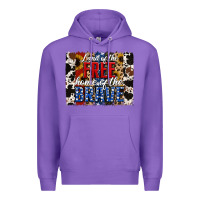 Purple Land of the Free Home of the Brave Brushstroke Premium Hoodie - Jasminsmagicworld