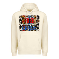 Land Of The Free Home Of The Brave Brushstroke Premium Hoodie | Teevron