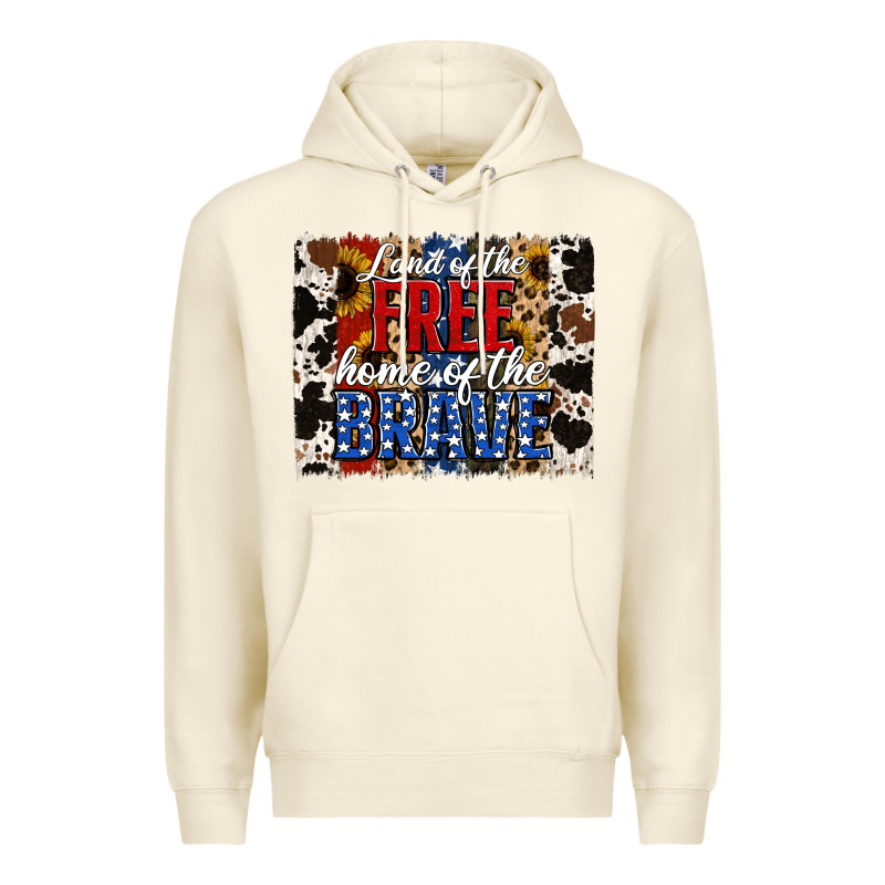 Land Of The Free Home Of The Brave Brushstroke Premium Hoodie by Jasminsmagicworld | Teevron
